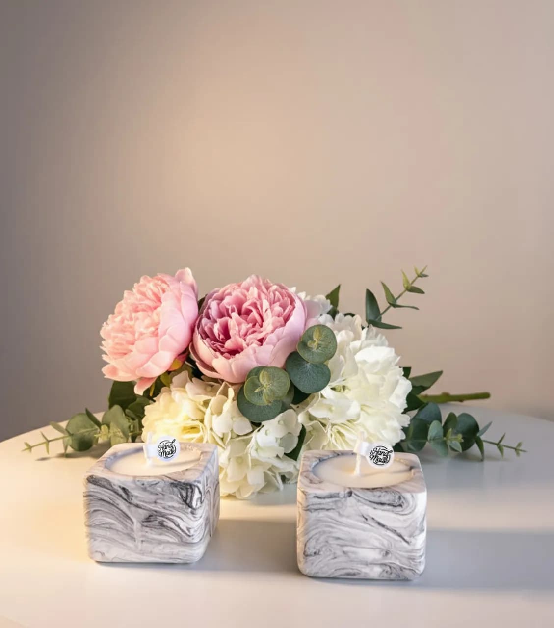 Mini Kare Taş Mum