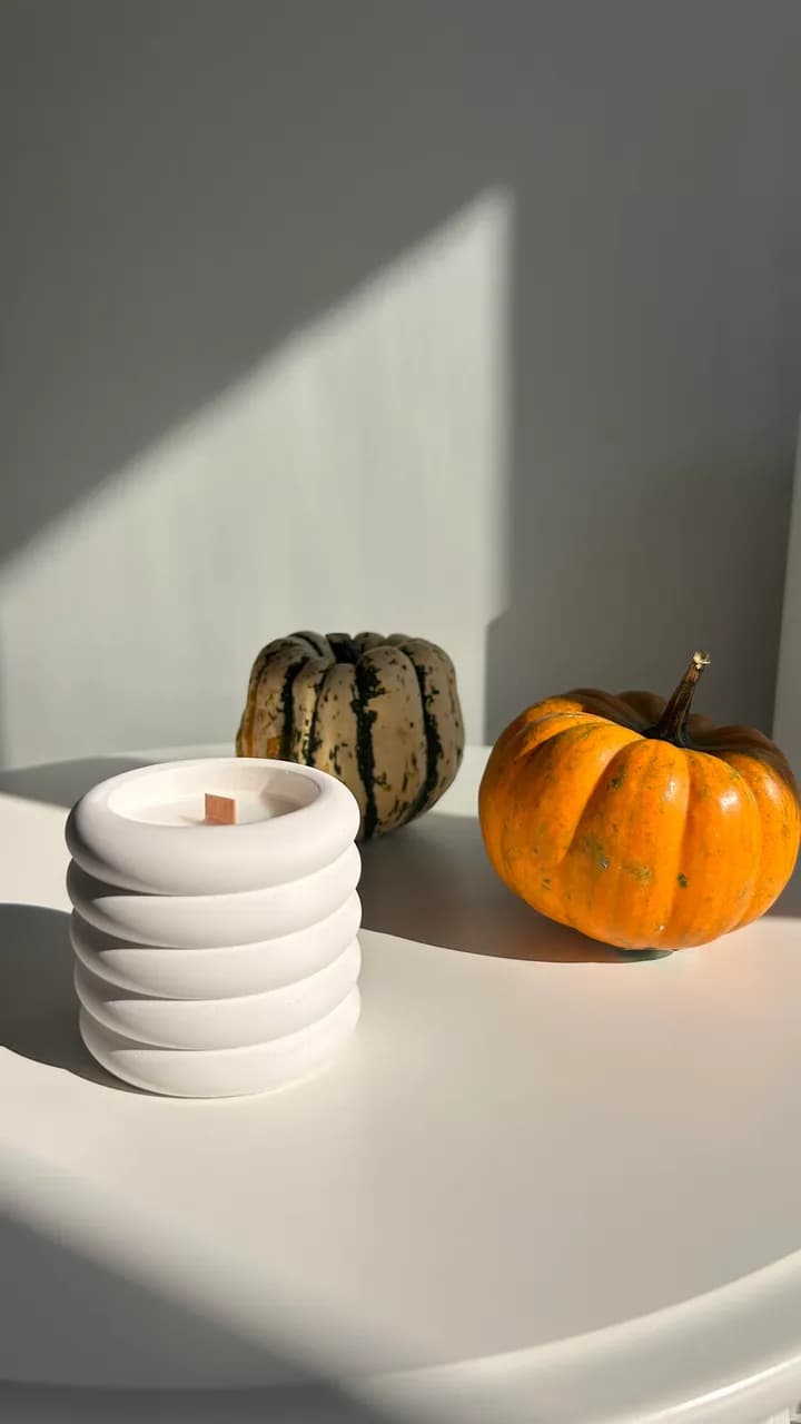 Luma Silindir Taş Mum